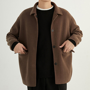 Nuevo Otoño e Invierno cuello de lana coreano corto Slim Fit chaqueta de lana abrigos de hombre - Product Image 1