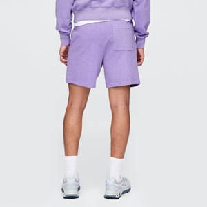 Short pour homme personnalisé de haute qualité en coton éponge française délavé à l'acide délavé Short 100% coton solide motif High Street - Product Image 4