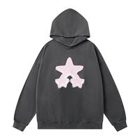 Sudadera con Capucha Oversize para Mujer, 400 GSM, Diseño Personalizado, Teñido Anudado, Lavado Ácido, Felpa, 100% Algodón, Estilo Urbano