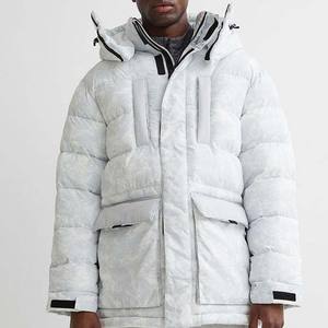 Coupe-vent surdimensionné personnalisé pour hommes Manteaux d'hiver à capuche épais et chauds en duvet Veste - Product Image 6