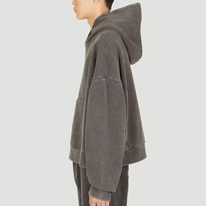 Sweats à capuche en détresse vintage Motifs mignons et drôles Sweats à capuche vintage Couleur et logo personnalisés Sweats à capuche en détresse vintage surdimensionnés - Product Image 5