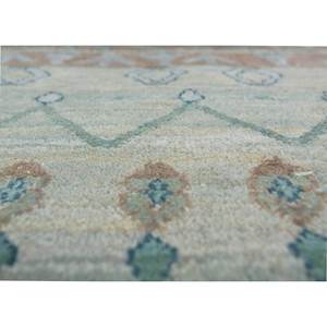 Tapis Manchaha bleu noué à la main en laine et soie de bambou, épaisseur 10 mm, motif géométrique abstrait pour la maison, couloir, modèle rectangulaire - Les-2398 - Product Image 3