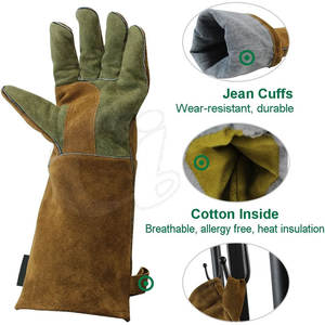 Guantes de soldador de cuero de material suave de alta calidad Guantes de soldador de cuero ligeros más vendidos - Product Image 2