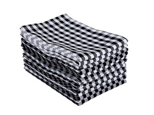 Serviette de cuisine à motif de rayures de golf 100% coton à séchage rapide et durable pour un usage domestique Techniques tissées à carreaux bleus - Product Image 2