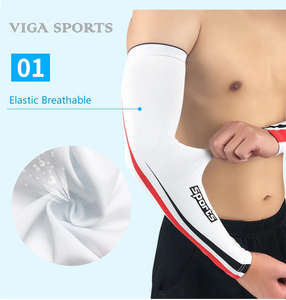 Manchon de cyclisme de sport Manchon de bras de sport de plein air Protection solaire Manches de bras UV Tissu de glace Respirant Running Cycling Arm Warmers - Product Image 3