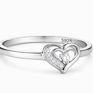 Anillo de Plata de Ley 925 con Diseño Romántico Minimalista, Anillo de Plata Maciza para Mujer, Uso Diario, Joyería de Promesa, Venta al por Mayor OEM - Product Image 1