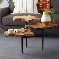 Table basse extensible en fer, bois et marbre, design moderne, qualité supérieure, pour salon et bureau, fournisseur indien, export en gros disponible