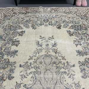 Alfombra Vintage Grande de 5.7x9.9 pies, Alfombra Marroquí Azul Turco - Product Image 4