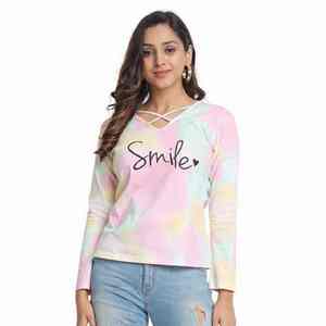 Camiseta de Algodón con Cuello Redondo Personalizada 2025 para Mujer, de Alta Calidad, Deportiva, Lisa, con Estampado Acid Wash, Manga Corta, Tallas Grandes, con Botones, Transpirable para Verano - Product Image 6