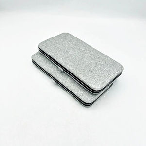 Caja de soporte para pinzas de pestañas brillantes plateadas de alta calidad hecha en fábrica, MOQ bajo, pinzas magnéticas sostenibles, Impresión de embalaje - Product Image 3
