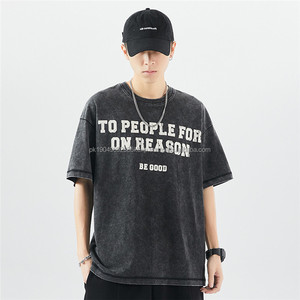 Nueva llegada OEM venta al por mayor logotipo personalizado peso pesado Camiseta 100% algodón lavado ácido camiseta hombres holgada camiseta lisa - Product Image 6