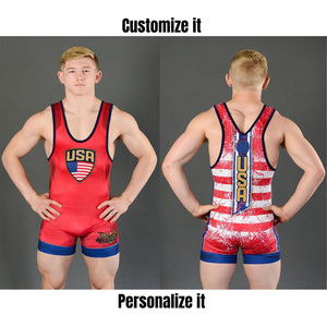 Combinaison personnalisée Singlet de lutte OEM Singlets de lutte sublimation imprimé bas quantité minimale de commande spandex Compression uniforme de lutte - Product Image 5