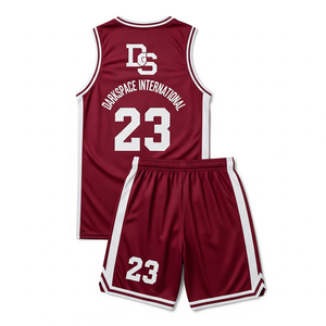 Uniforme de entrenamiento de baloncesto juvenil de poliéster Spandex de alta calidad para hombres, conjunto deportivo de alta intensidad personalizable, ropa de baloncesto - Product Image 2