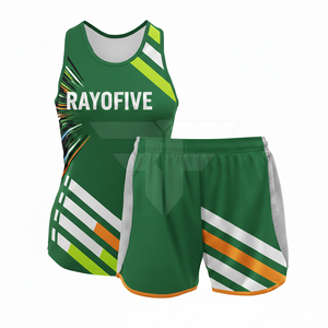 Uniforme Deportivo al por Mayor para Atletismo, Transpirable, Antibacteriano, 100% Poliéster, Sin Mangas, Uniforme Personalizado - Product Image 4