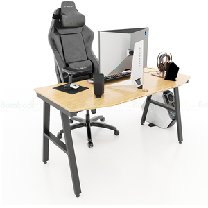 Escritorio para Juegos GBamboo GB38004-70x140cm en Forma de A con Patas Extensibles de Madera y Plástico con Superficie de MDF y Melamina - Product Image 2