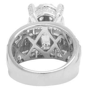 Flower Cluster Diamond Wedding Engagement & Anniversary Women's <b>Ring</b> With Elegant <b>Silver</b> <b>Statement</b> Jewelry for Gift - Product Image 5