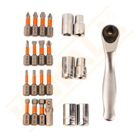 Jeu d'embouts de tournevis 23 en 1 Jeu d'outils compacts multifonctionnels Mini outils de clé à cliquet Jeu d'embouts de tournevis