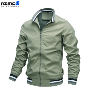 Chaqueta bomber de nailon para hombre al por mayor con logotipo personalizado, cuello levantado delantero, largo, impermeable, transpirable, fina para invierno - Product Image 5