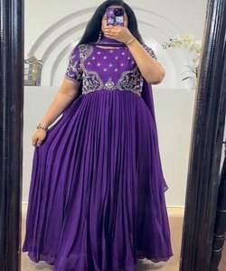 Georgette ชุดสูททำงานชุดด้านล่างที่มีลายและแขนกระดิ่งสำหรับวันทำงานสุดชิค anarkali - Product Image 2