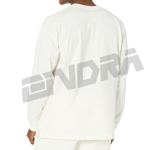 T-shirt de gymnastique pour hommes à manches longues et col rond haut d'entraînement vêtements de sport coupe ajustée chemise d'entraînement à séchage rapide pour le fitness, la course à pied et le sport - Product Image 3