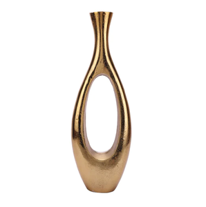 Vase à fleurs en métal de conception de luxe en laiton AK avec Vase moderne fini antique en or pour la décoration intérieure/décoration intérieure de désherbage - Product Image 2