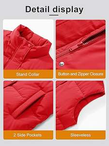 Venta Directa de Fábrica, Chaleco Acolchado con Cierre y Cuello en V, Personalizable, Transpirable, de Alta Calidad, para Hombre, Invierno, Casual - Product Image 2