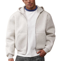 Sweat-shirts à capuche zippés coupe boxy personnalisés, design sur mesure, pull épais de haute qualité, sweats à capuche courts avec fermeture éclair