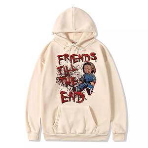 Vente en gros 100% coton Logo personnalisé French Terry pour pull à capuche imprimé bouffant pull d'hiver surdimensionné avec motif solide - Product Image 6