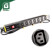 GETEKnet 1U 19 \ "Unité de distribution multiprise universelle US EU UK PDU 10A 15A 16A à montage en rack avec options 8 10 20 32 voies