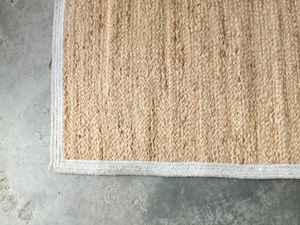 Tapis et moquette rectangulaires à motif floral moderne, en jute et coton tressé, antidérapant, antibactérien, écologique, adapté aux animaux domestiques, fabriqué à la machine - Product Image 2