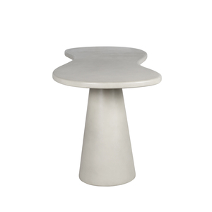 งานฝีมือราคาขายส่งจากเวียดนามโต๊ะรับประทานอาหารรูปไข่คอนกรีตสีขาวเฟอร์นิเจอร์สวนคอนกรีตพร้อมโลโก้ฟรี - Product Image 3