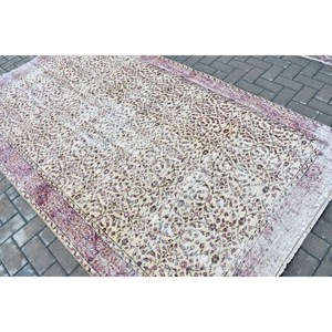 พรมขนาด 5.1x8.7 ฟุต, พรมตุรกีขนาดใหญ่, พรมลายขาวแบบนามธรรม - Product Image 4