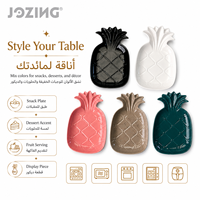 Assiettes en céramique en forme d'ananas en gros, prix d'usine, plat de service pour fruits tropicaux, 5 couleurs, pour hôtel, restaurant, cadeau