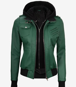 Veste en cuir véritable sur mesure, mode, vêtements d'extérieur professionnels de haute qualité pour femmes, vente en gros - Product Image 4