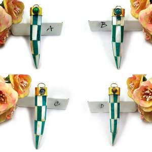 Taille personnalisable collier pendentif corne de boeuf Unique lune serrure Design Style classique inde poli Technique HF artisanat nouveauté - Product Image 1