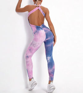 Nuevo conjunto de 2 piezas Diseño de sublimación Mujeres Yoga Tops Sujetador deportivo Leggings de cintura alta Sujetador deportivo elástico Traje de gimnasio - Product Image 3