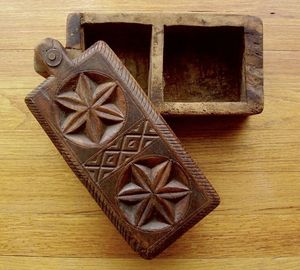 PRACTICAL NATURAL <b>WOODEN</b> Premium Printed Home <b>Wooden</b> Tabletop Spice <b>Box</b> With Separate Compartments for Spices and Dry Fruit - Product Image 6