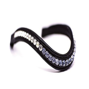 Banda decorativa para cejas de caballo, banda de cuero indio con cristal ostentoso, banda de cuero de canal vacío, precio al por mayor personalizado - Product Image 3