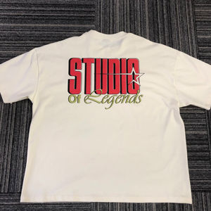 Venta al por mayor de peso pesado 100% algodón 260gsm camiseta de gran tamaño Dtg Print Graphic Tees Fitted Boxy camisetas para hombres - Product Image 2