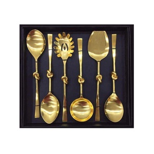 Độc Đáo Rắn Brass Salad Phục Vụ Muỗng Bộ 4 Với Đánh Bóng Cho Nhà Tại Chi Phí Thấp Thiết Kế Độc Đáo Flatware Muỗng Bộ Cho Khách Sạn - Product Image 5