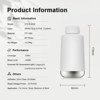 Diffuseur d'huiles essentielles compact sans eau DANQ, rechargeable, 20 ml, silencieux 40 dB, 100 m³, pour chambre d'hôtel, voiture, logo personnalisé OEM