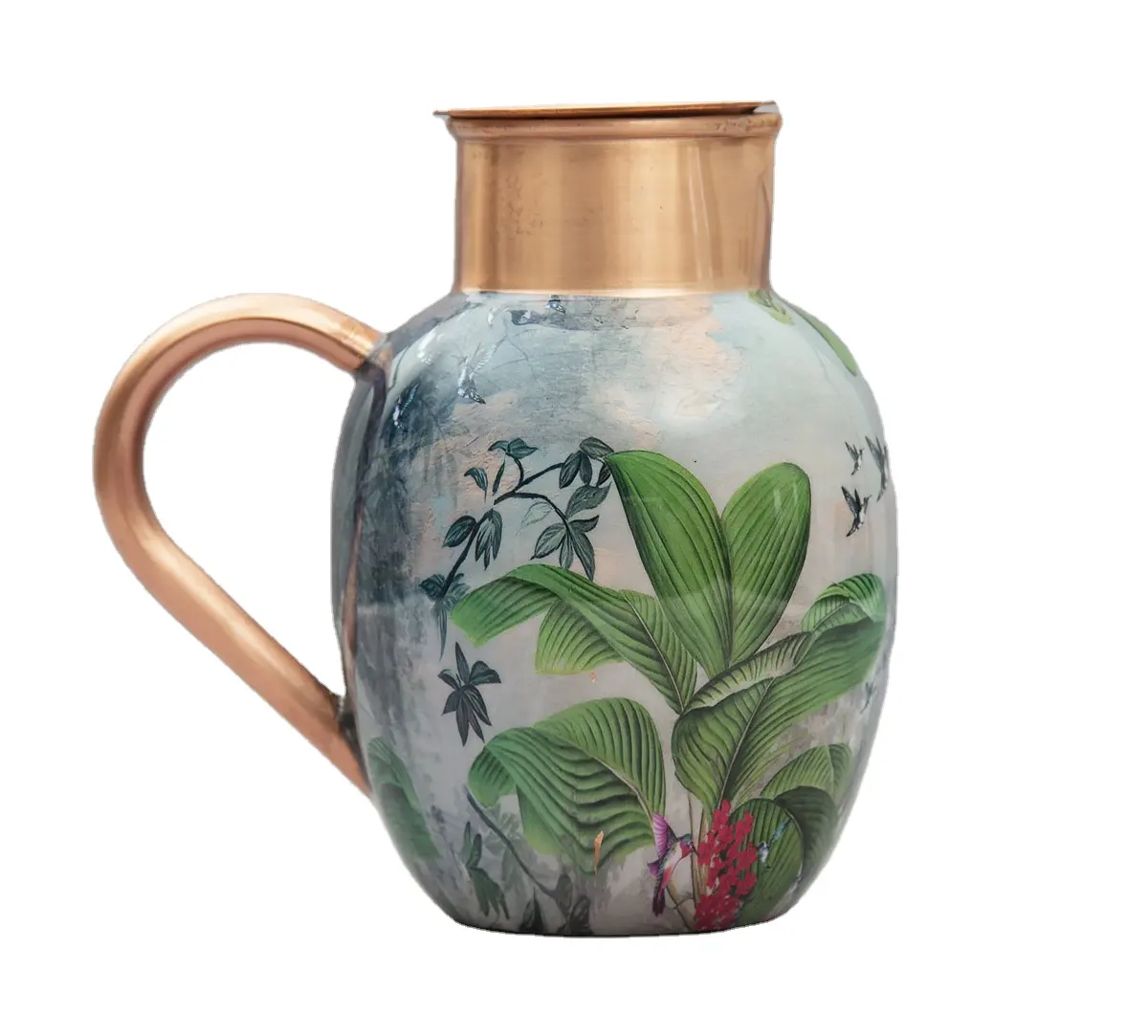 Đa năng thủ công đồng Jug & Flask Set với cây cọ tráng miệng tráng men in sử dụng cho nhà và nhà bếp drinkware