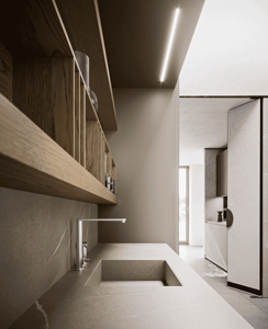 Conception de l'évier de cuisine de style européen moderne personnalisée par l'usine JY Project au Vietnam, armoire de cuisine en mélamine bon marché - Product Image 6