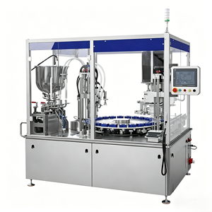 Máquina Llenadora, Envolvedora y Tapadora de Líquidos Rotativa Neumática Totalmente Automática ABBA-GW-2 con Monitoreo Remoto para Botellas de Alimentos y Productos Químicos - Product Image 2