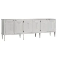 Meuble de rangement extra large Sligh Sanibel Clearwater - Armoire de rangement à 6 portes pour salon