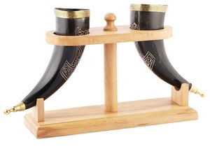 Soporte de cuerno para beber Natural de alta calidad, taza de diseño vikingo clásico respetuoso con el medio ambiente, fiestas hechas a mano de 200ml, superventas por HF CRAFTS - Product Image 4
