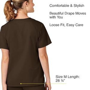 Blouses médicales personnalisées de haute qualité à manches courtes pour médecins et infirmières, unisexe, en toile, vente en gros directe d'usine - Product Image 2