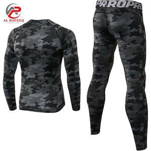 Ensemble de sous-vêtements thermiques longs tactiques d'hiver pour hommes, camouflage personnalisé, sans couture - Product Image 2