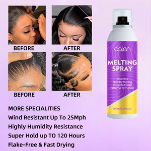 <span class=keywords><strong>Spray</strong></span> fissante invisibile per <span class=keywords><strong>capelli</strong></span> a tenuta forte e asciugatura rapida, senza colla, per pizzo, 180ml (6.34oz), con etichetta personalizzabile - Product Image 2