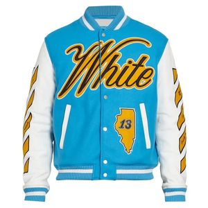 College Baseball Varsity Jacket pour hommes Soie/Coton Toile Écologique Séchage Rapide Avant Broderie Logos Patchs - Product Image 4